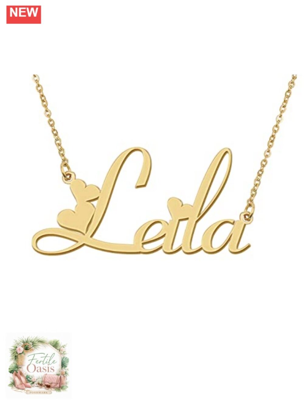 18K Gold Plated Custom Name Necklace Dainty Pendant Jewelry Gift Women